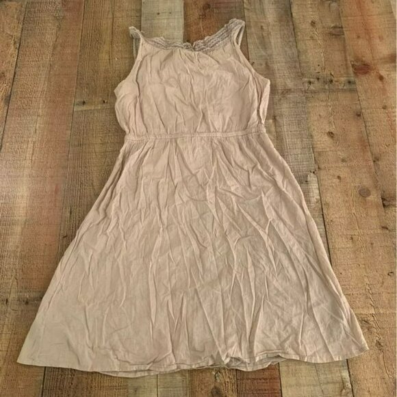 Converse One Star womens size small cream midi dress top with lace accents - Picture 6 of 6